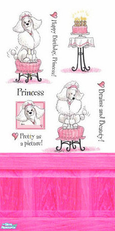 Sims 2 — princess poodle by skinflin — cute posh poodle pink panel..
