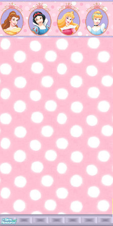 Sims 2 — Disney Princess Wallpaper - Pink cameo by foxysensei — Sleeping Beauty, Belle, Cinderella and Snow White to