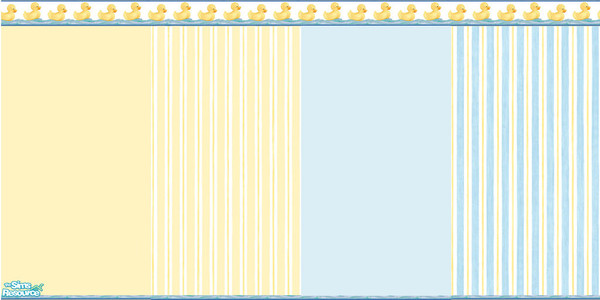 Sims 2 — Duckies Wallpaper by foxysensei — Cute duckies wallpaper for your Sim's nurseries or children's bathrooms. 