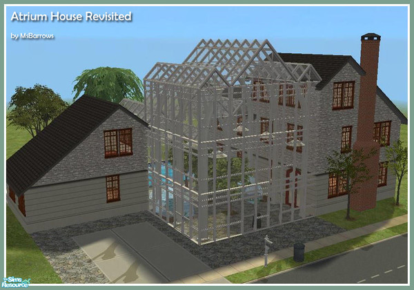 Sims 2 — Atrium House Revisited by MsBarrows — Originally created for two of the characters in my Legacy, this house