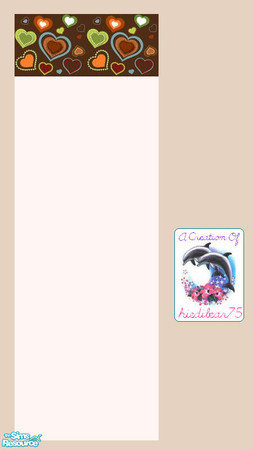 Sims 2 — Retro Hearts in rosey colors HB75 $1 - Retro Hearts Lightest Beige $1 Hb75 by hiedibear75 — A groovy wall, with