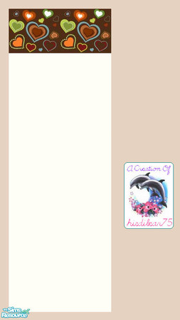Sims 2 — Retro Hearts in rosey colors HB75 $1 - Retro Hearts White $1 Hb75@tsr by hiedibear75 — A groovy wall, with