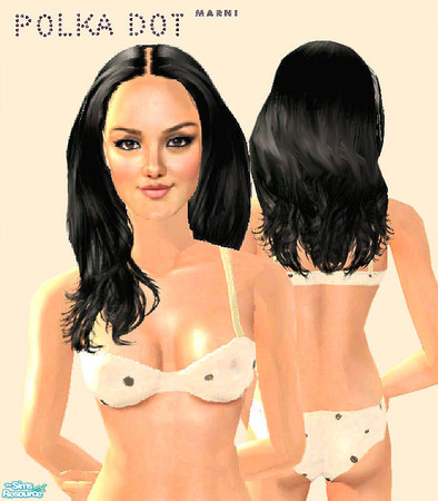 Sims 2 — Polka dot bra with briefs by ancsie18 — Marni\'s sheer mint silk bra with black polka dots and nude straps is a