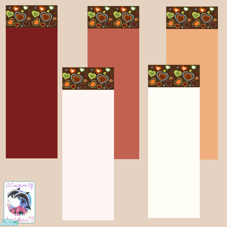Sims 2 — Retro Hearts in rosey colors HB75 $1 by hiedibear75 — A groovy wall, with groovy hearts, & a groovy price of