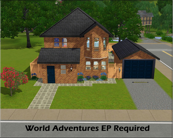 Sims 3 — The Ledbury by elanorbreton — This English family home has three bedrooms, two and a half bathrooms, kitchen,