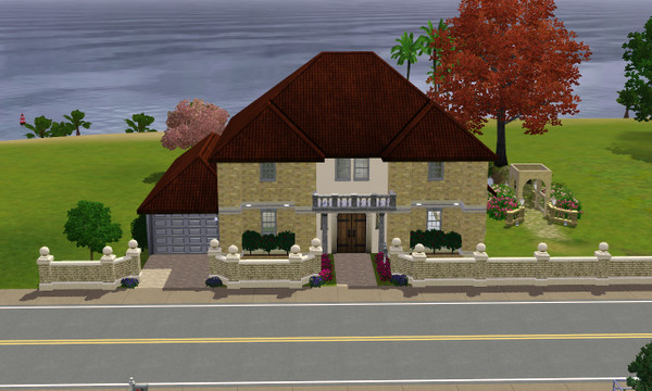 Sims 3 — Barr Manor by bretrb — 3 bedroom, 3 1/2 bath. Upstairs was left untouched. This includes 3 bedrooms and 3 baths.