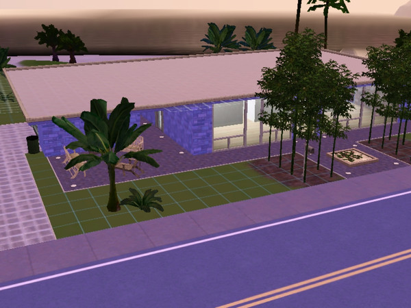 Sims 3 — Retro Beach House by gberzenye — A renovated 1950s mod style beach house for your sims to enjoy, perfect for a