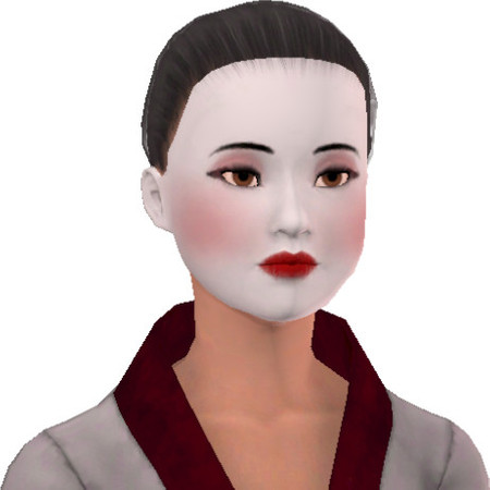 Sims 3 — Hani sekemoto by nikkisixxteen — A geisha in her own right lol. She is a Natural cook, as well as Lucky, and