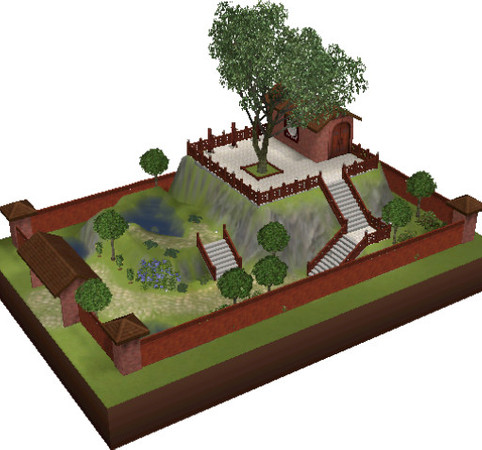 Sims 3 — Garden of China Gods by giodudas — Garden of China Gods is a beutiful community lot. There is 3 fishing spots