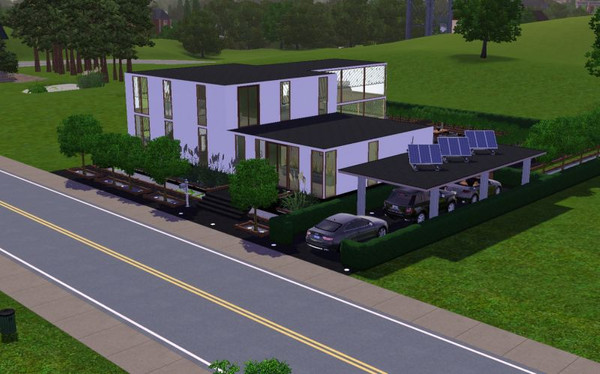 Sims 3 — Modern Villa by Lucb — I had an idea for a house, so I started up the Sims and created this one. Instead of a
