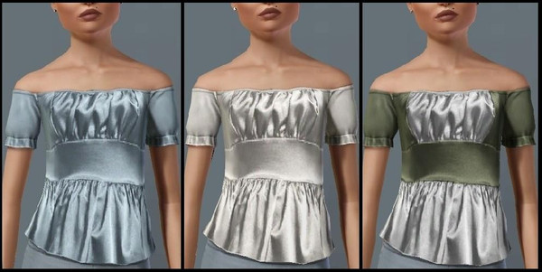 Sims 3 — JP121 Silk Blouse by juttaponath — Silk blouse for teens.