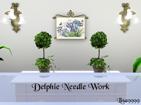 Sims 3 — Painting Delphie by lisa9999 — Painting flowers and butterflies. Lisa9999 TSRAA