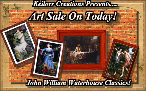 Sims 3 — The Works Of John William Waterhouse by keilorr — A Charming Set Of Four Paintings By John William Waterhouse.