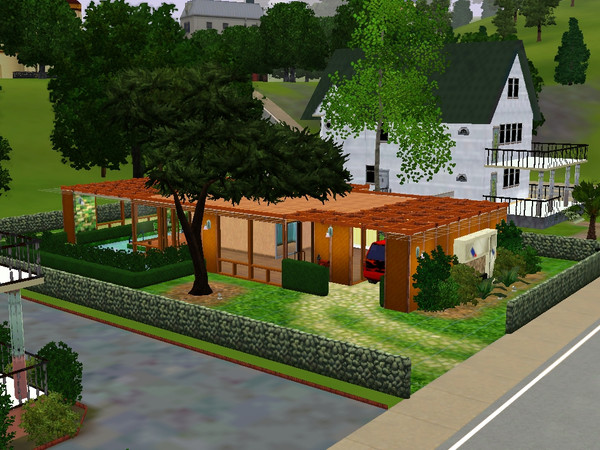 Sims 3 — The Deck by zyaina — The deck gets its name from the pretty deck attached to the pool in the back of the