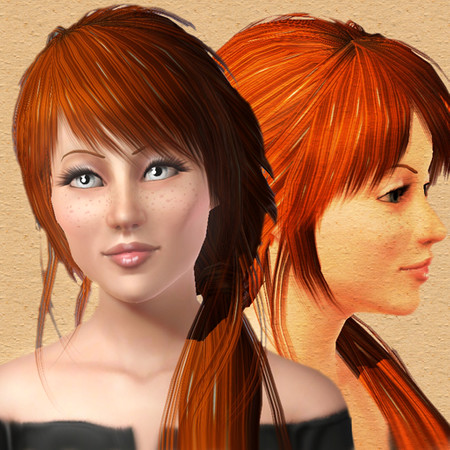 Sims 3 — Fiona Irish (Teen) by Tyty30 — Fiona Irish (Teen) Ombre Sequin Dress -- [Tifa]Lip N4 --