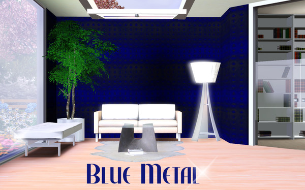 Sims 3 — Blue Metal by TSR Archive — Pattern made by Pralinesims for TSR
