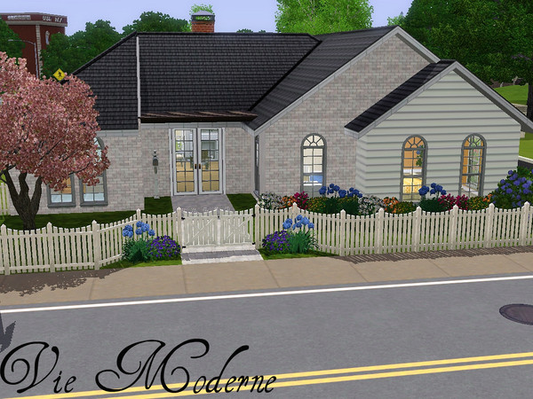 Sims 3 — Vie Moderne by lopezino — Vie Moderne means "Modern Living" in french. This house doesn't have