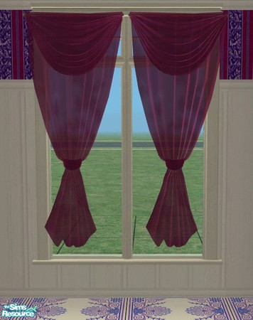 Sims 2 — Seraglio Living Set - Curtain by Riverwillows — Relax amid the mystery of the Sultan\'s seraglio, in vibrant