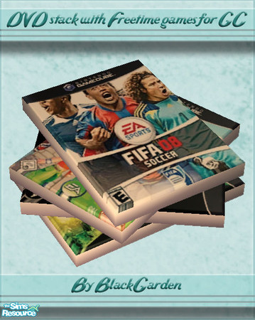 Sims 2 — Messy DVD Stack - Fifa \'08 GameCube by BlackGarden — A messy stack of Gamecube game cases with Fifa \'08 for