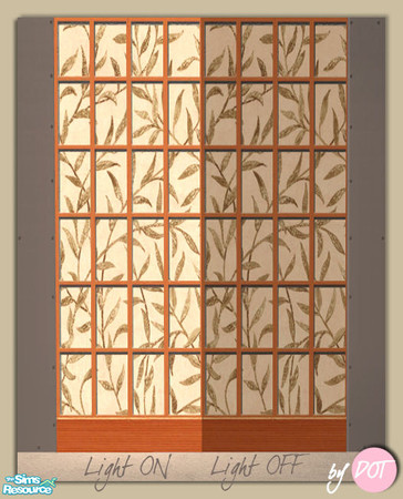 Sims 2 — Wall Panel Lighting Brown Leaf by DOT — 