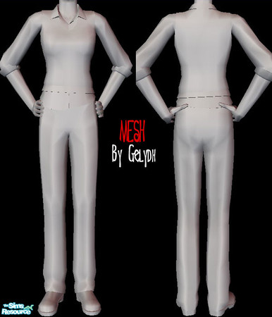 Sims 2 — MESH - Sweater Vest and Jeans for Adult Females (REA29)  by gelydh — New full-body mesh for adult females with