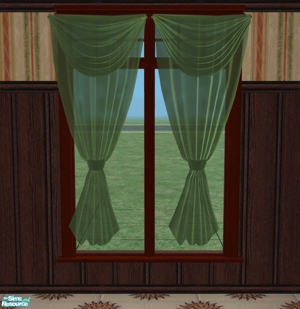 Sims 2 — Casbah Living - Sheer Green Curtain by Riverwillows — Gorgeous living room set, with Far East flavor. By