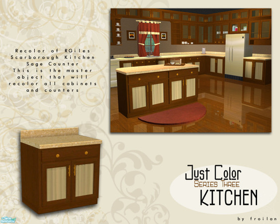 Sims 2 — Just Color 3 - Kitchen Cabinets - Wheat by froilan — Part of the Just Color Series 3 Kitchen set. Mix and match