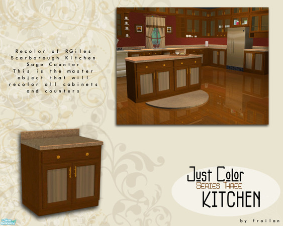 Sims 2 — Just Color 3 - Kitchen Cabinets - Khaki by froilan — Part of the Just Color Series 3 Kitchen set. Mix and match