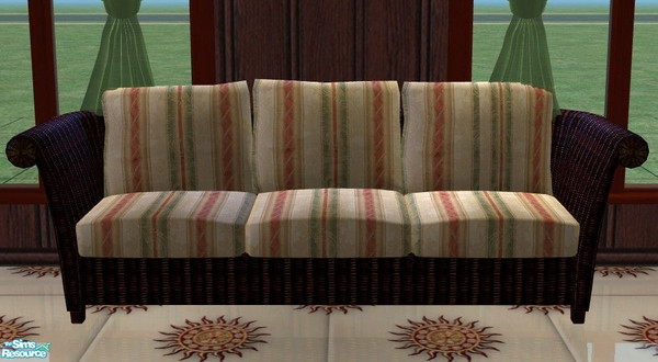 Sims 2 — Casbah Living - Sofa by Riverwillows — Gorgeous living room set, with Far East flavor. By Riverwillows.