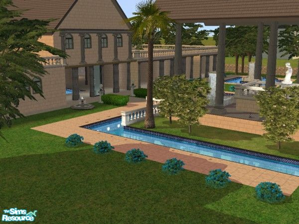 Sims 2 — Villa Romana by ulis — I tried to build an insula witch contains an atrium, open rooms with connections to the