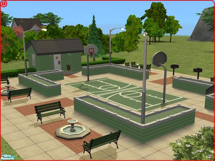 The Sims Resource Town Basketball Court