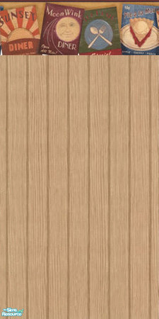 Sims 2 — Bakery Sign Wood Panel by drewsoltesz — Light wood panel with Retro bakery sign border..ideal for home or