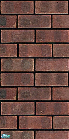 Sims 2 — Industrial Brick by sallyhails — Dark Red