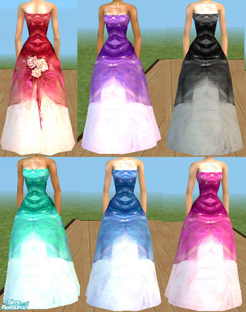 Sims 2 — Fantasy Gowns by Caryl — Requires "MVS_GSMesh_AFALineGown3" Mesh from SimChic (in
