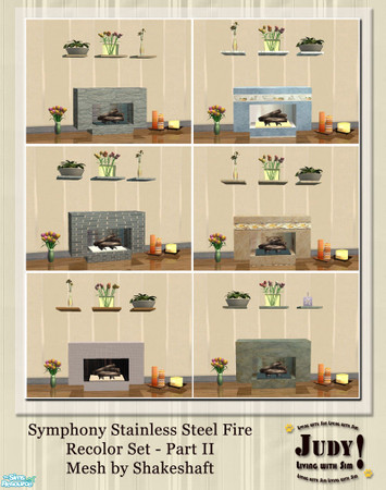 Sims 2 — Symphony Fire - Recolor Set 2 by judyhugsnoopy — Recolor of Shakeshaft "Symphony Fire", no chimney,