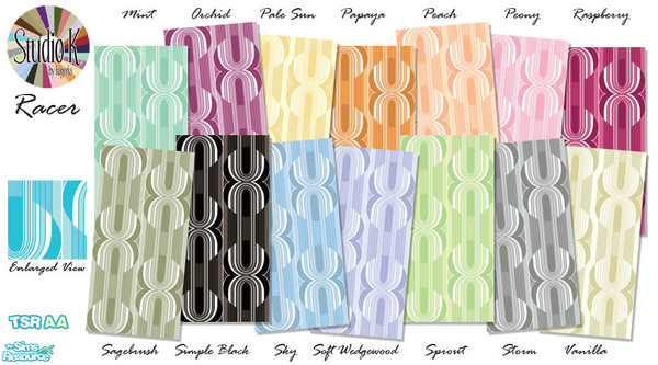 Sims 2 — Studio K Racer 02 by StudioKhagerks — 15-28 of 28 colors. Can be found under Wallpapers. Coordinates with Studio