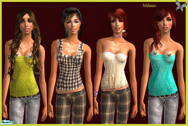 Sims 2 — Spring outfits by milanokat — Mesh at http://www.lianasims2.com/ number 030.