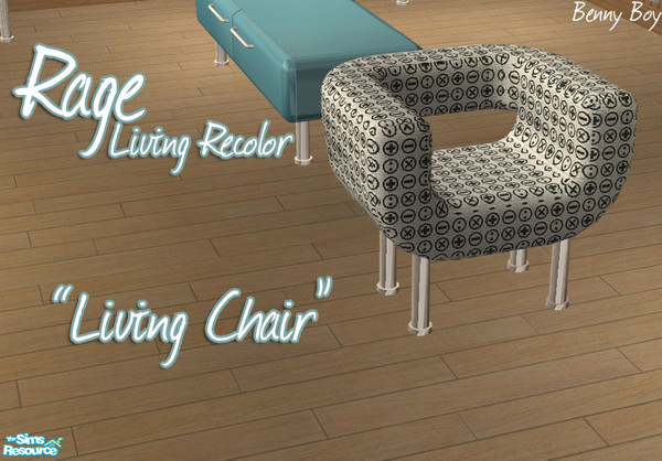 Sims 2 — 'Rage' Living - Teal - Living Chair by Benny Boy — 
