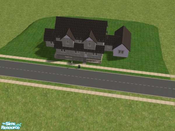 Sims 2 — 22 Custom Ave by suzieq702 — 2 story home on large lot. 2 bedrooms with a 3/4 bath for each room on the second