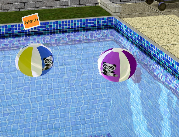 Sims 3 — Ballon panda by dyokabb — Mesh By Dyokabb for TSR Vertices = 748 ; facettes = 924