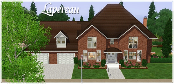 Sims 3 — Lapereau by Midnight222 — Two master bedrooms with ensuites, formal dining, living area and library make this