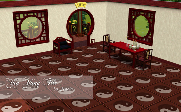 Sims 3 — Yin Yang v2 by Jenoin — Re-colourable Yin Yang pattern made for TSR by Jenoin 