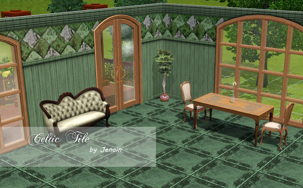Sims 3 — Celtic Tile v1 by Jenoin — Celtic style pattern made for TSR by Jenoin