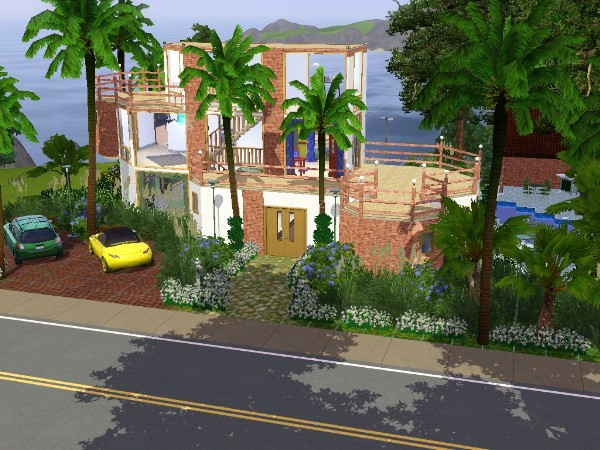Sims 3 — 5 Mirabello Road by drib_ydal — A fully furnished and decorated modern Villa with pool and bbq area. Having 3