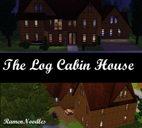 Sims 3 — Log Cabin House by RamenNoodles — A house that has 2 bedrooms and 3 bathrooms, along with an INDOOR POOL!