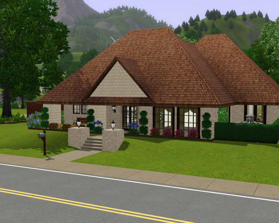 Sims 3 — Westwood I by paigemx6 — 2 bedrooms and 2 bathrooms, garage and pool. There is no fourndation and room for