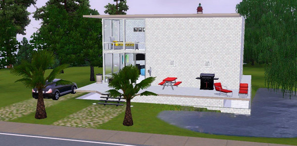 Sims 3 — Small, Modern House by omglinn — 2BR, 1BA
