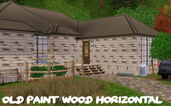 Sims 3 — Old Paint Wood II (Horizontal) by TSR Archive — Pattern made by Pralinesims for TSR