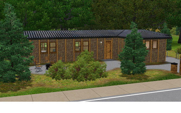 Sims 3 — Bigde - 4br, 1.5ba by Flexina — Trailer for the bigger family, open kitchen, dining and livingroom. Small garden