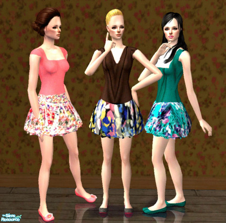 Sims 2 — \'Fireflies\' by TSR Archive — \'Fireflies\' - a set of three fashionable cute dressed outfit. The outfits are